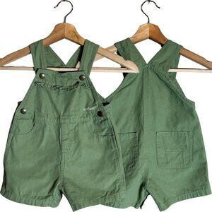 Carhartt Canvas Shortall Overall Girls' 24 Months Loden Forest Green Cute NWOT